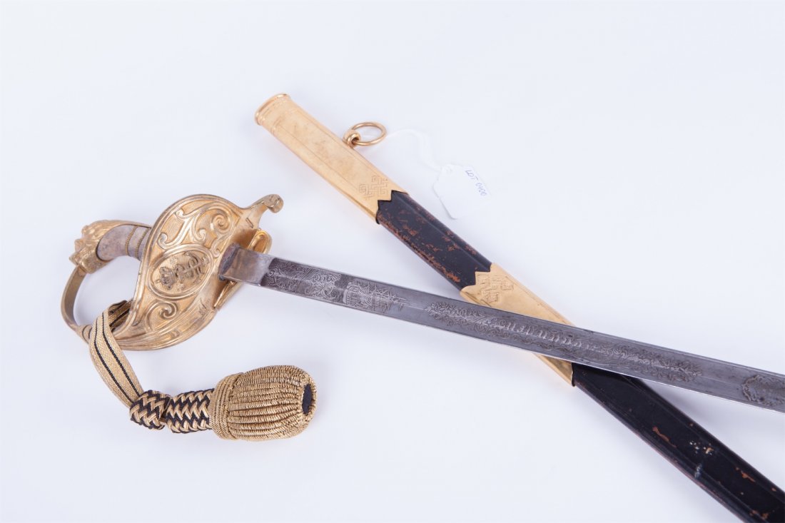 Swedish navy officer sword model 1878 year. — image 2