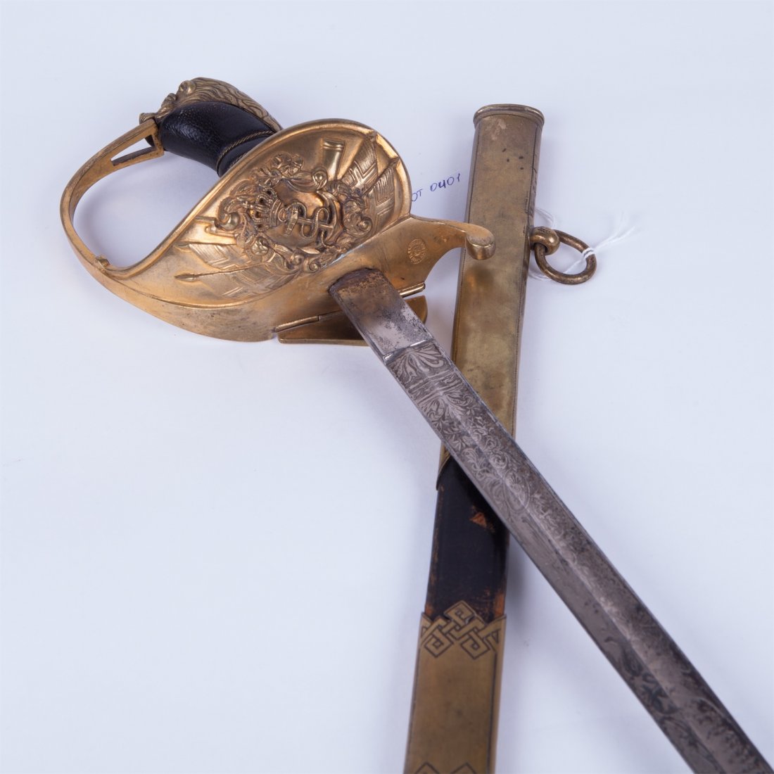 Swedish navy officer sword model 1860 year. — image 1