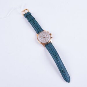 "Dreffa Geneve" gold plated chronograph wristwatch. — image 3