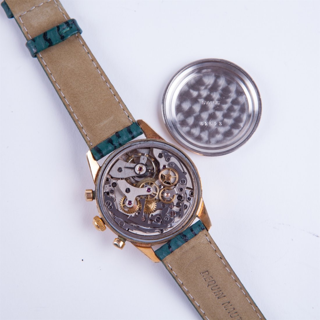 "Dreffa Geneve" gold plated chronograph wristwatch. — image 5