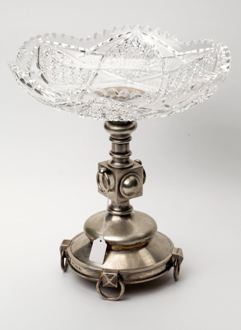 Russian silver and cut glass vase. — image 1