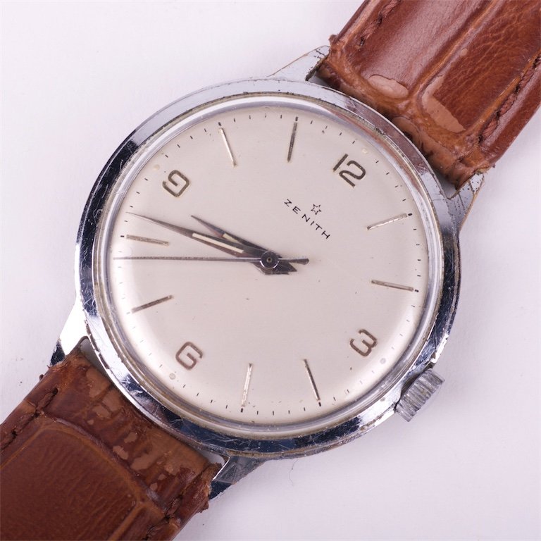 "Zenith" metal mechanical mens wristwatch. — image 1