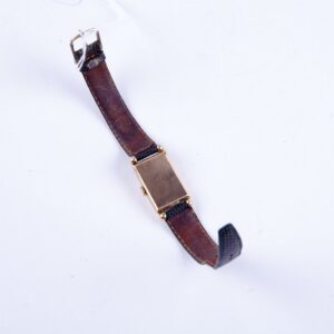 "Bulova" 14k gold filled rectangular mens wristwatch. — image 4