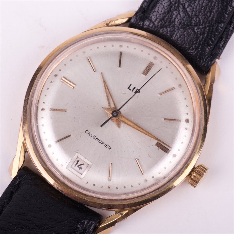 "Lip" metal mechanical mens wristwatch with calendar. — image 1