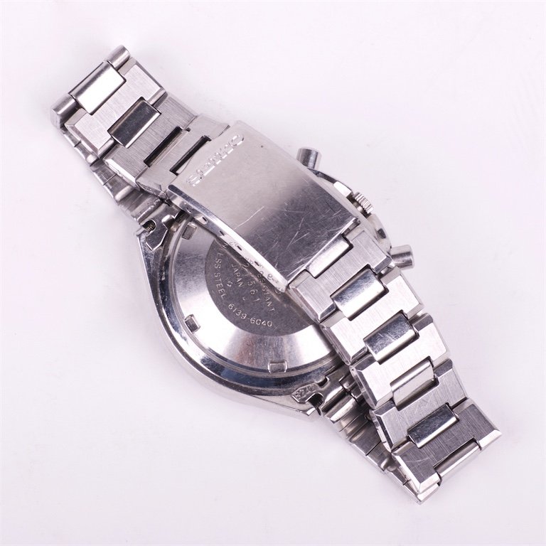 "Seiko" automatic chronograph mens wristwatch. — image 4