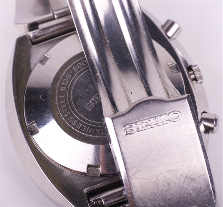 "Seiko" automatic chronograph mens wristwatch with — image 4