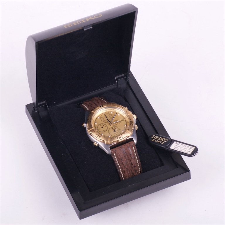 New quarz mens chronogtaph "Seiko" with alarm in a box. — image 1
