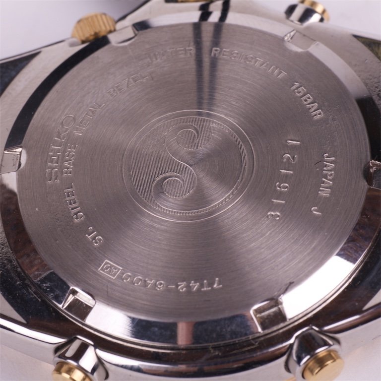 New quarz mens chronogtaph "Seiko" with alarm in a box. — image 6