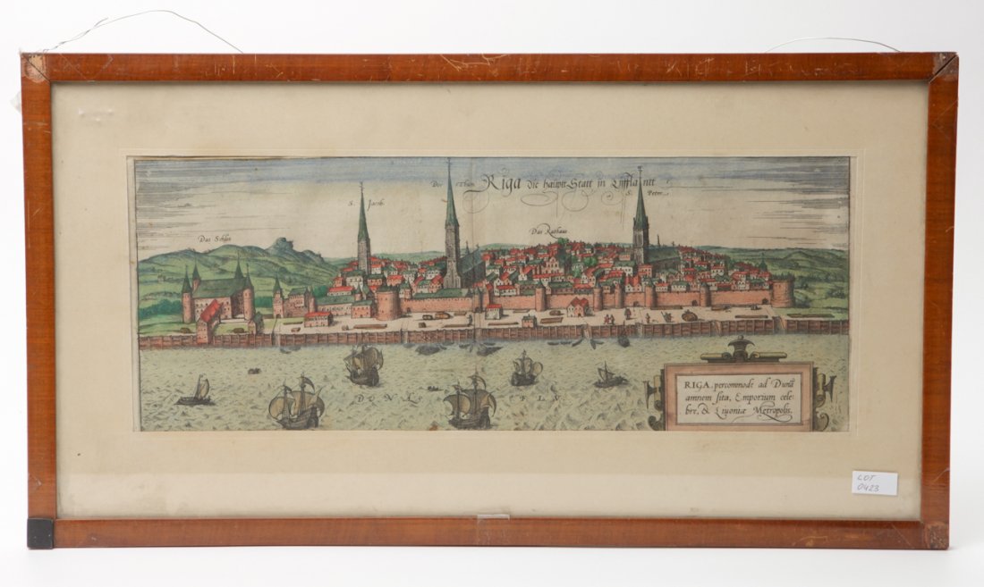 Chromolithography with the map of Riga city. — image 1