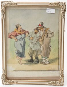 Russian painting on the Russian peasant life theme. — image 1