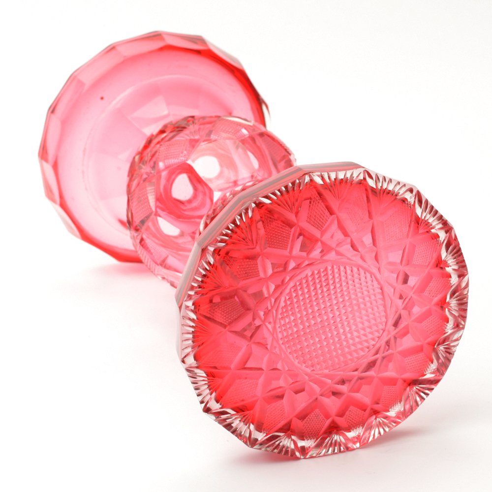 Russian cut glass "gold ruby" vase. — image 2