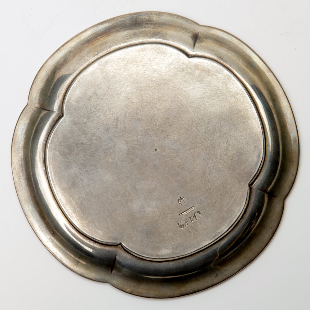 Russian imperial silver tray. — image 2