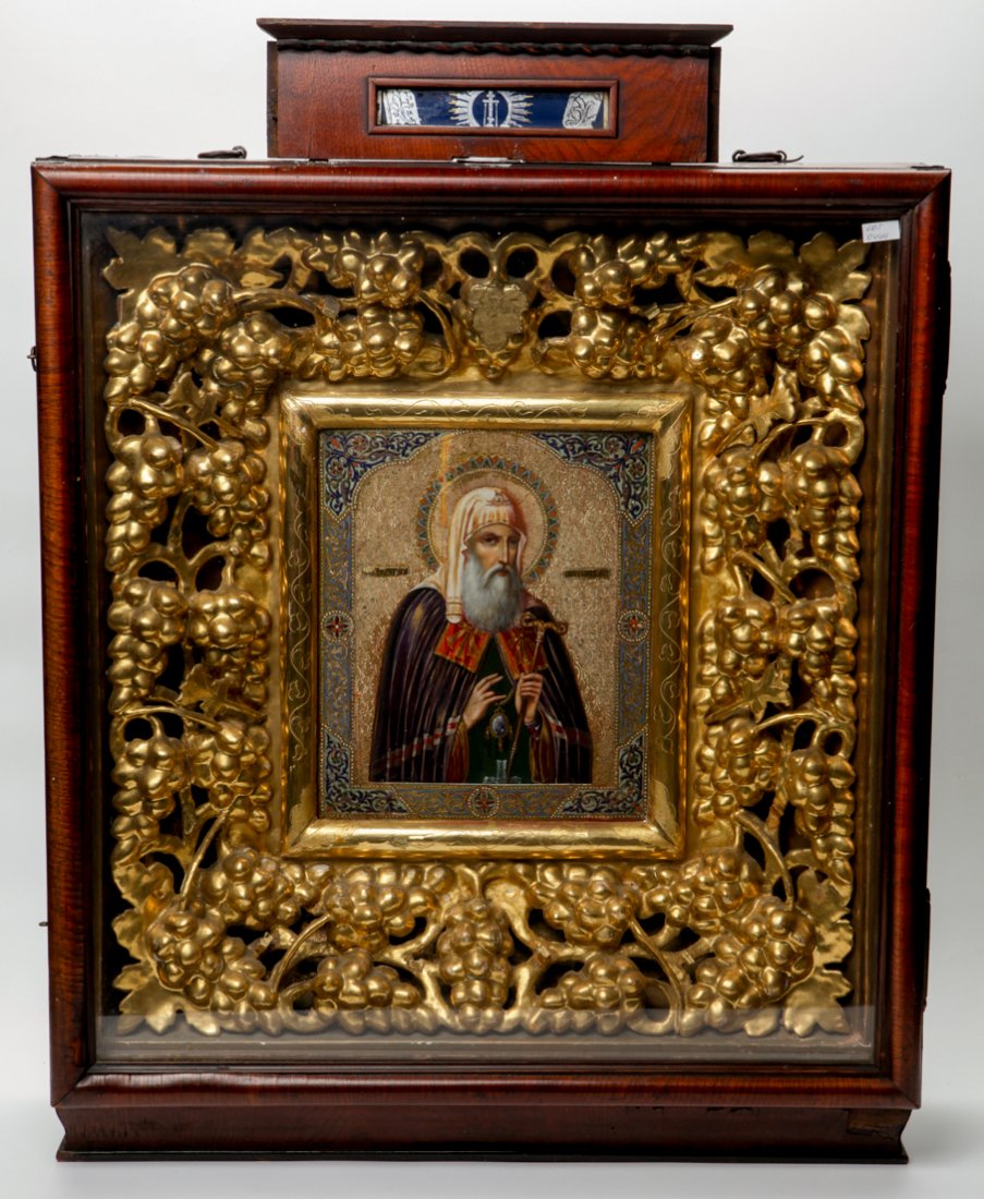 Russian icon of Saint Moscow Patriarch Ermogen. — image 1