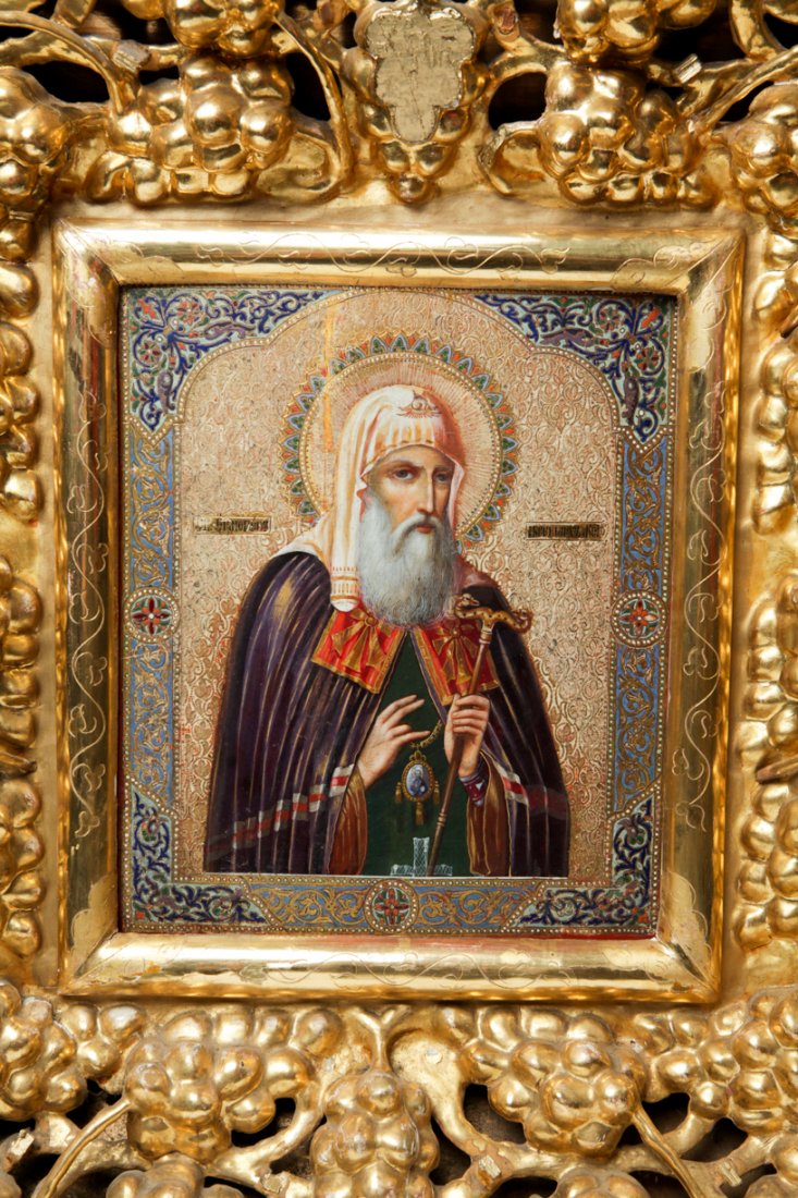 Russian icon of Saint Moscow Patriarch Ermogen. — image 4
