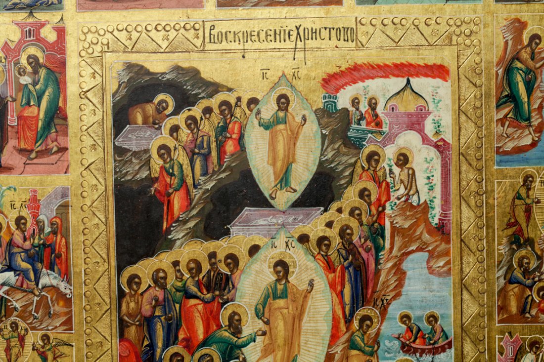 Russian icon The Resurrection. — image 2