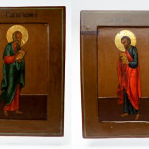 Pair Russian icons with 8 Apostles. — image 1