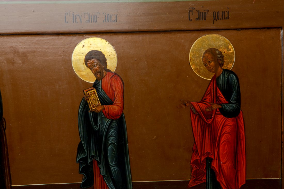 Pair Russian icons with 8 Apostles. — image 2