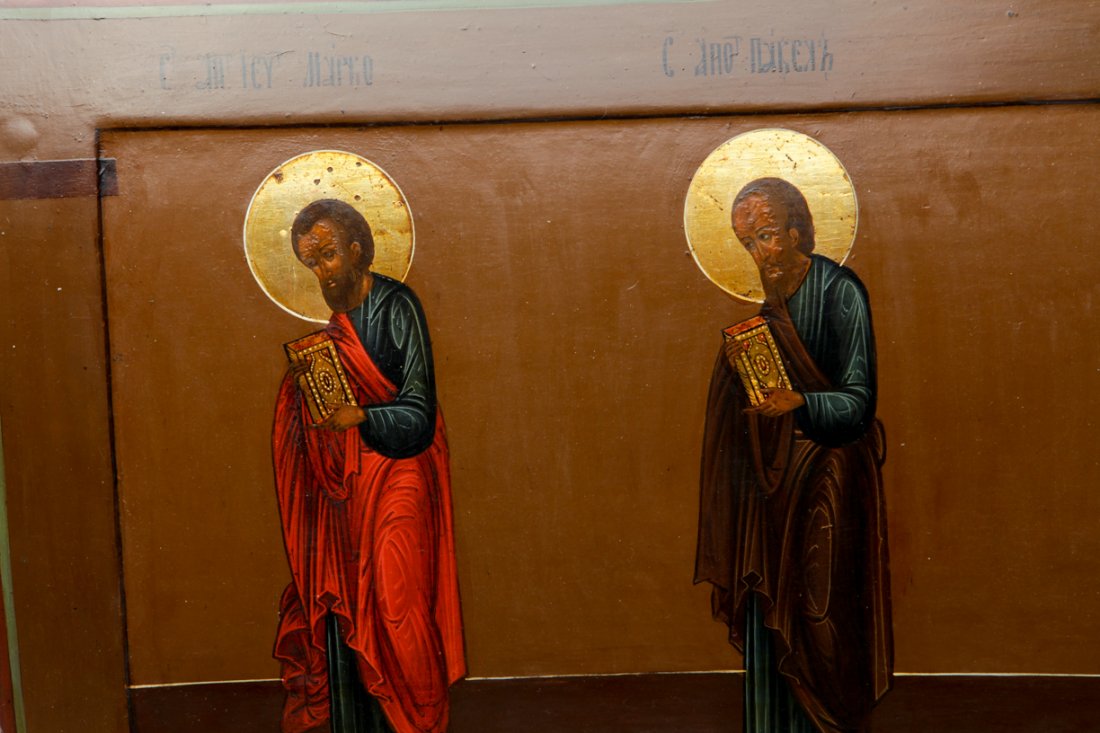 Pair Russian icons with 8 Apostles. — image 4