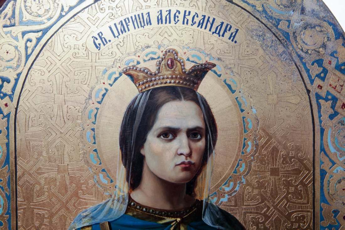 Russian icon Saint Alexandra the Queen. — image 2