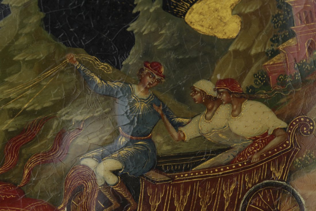 Two Russian lacquer plates. — image 6