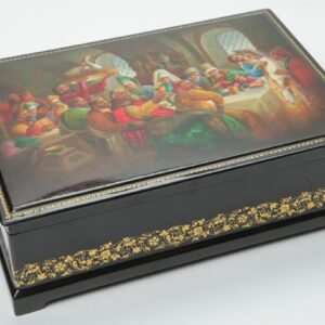 Russian lacquer box "Boyar feast". — image 1