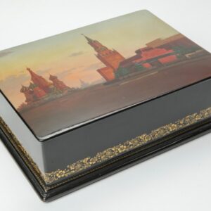 Russian lacquer box "Red square". — image 1