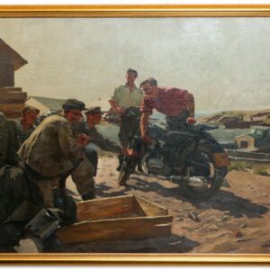 Painting "New motorcycle" 1953. — image 1