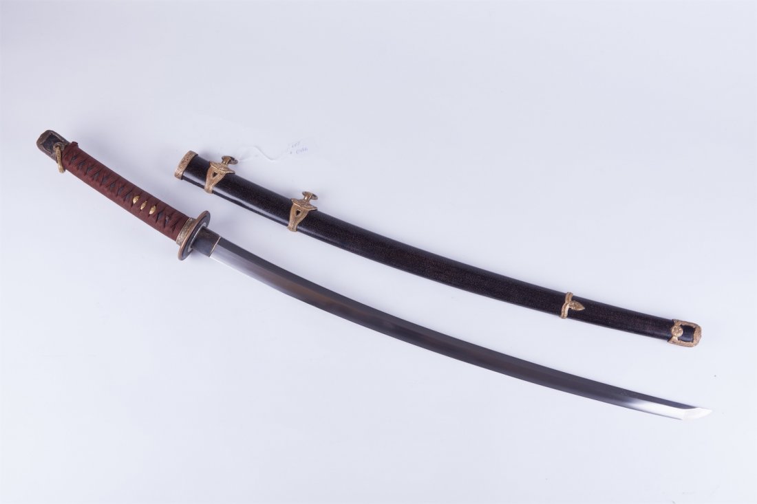 Japanese navy officer WW2 sword katana. — image 1