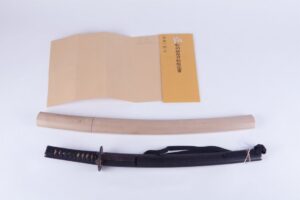 Wakizashi with 2 body cutting test. Hojoji Kunimasa. — image 2