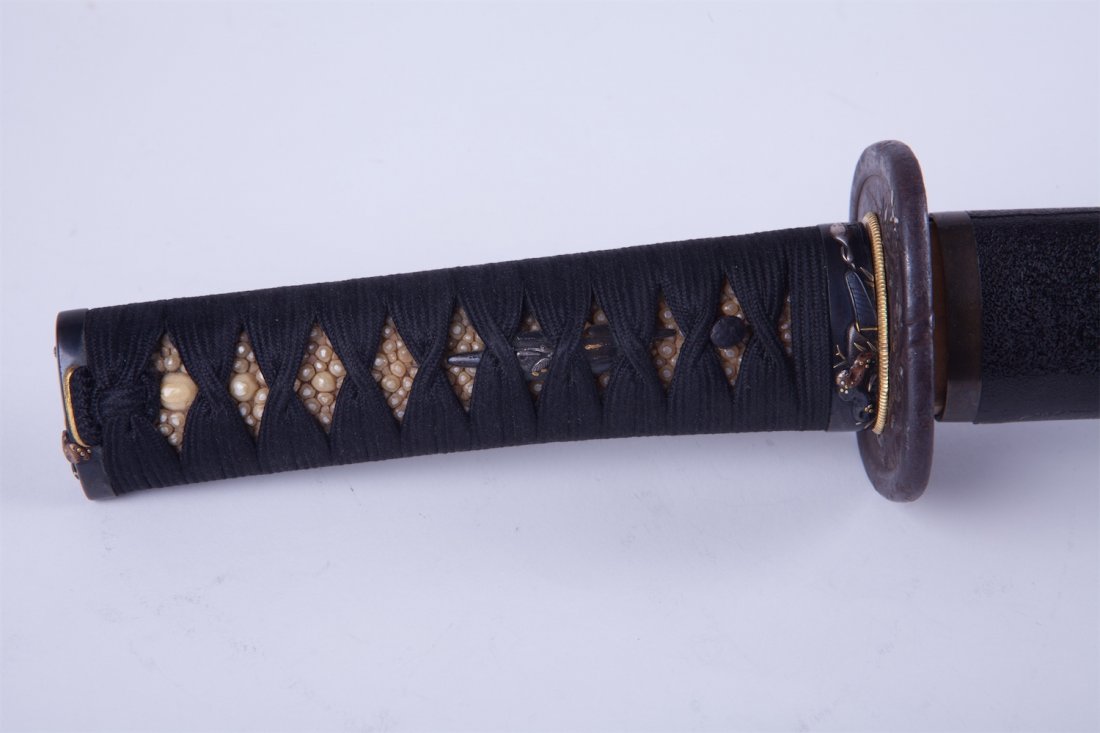 Wakizashi with 2 body cutting test. Hojoji Kunimasa. — image 8