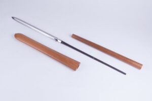 Yari in shirosaya. Signed. — image 1