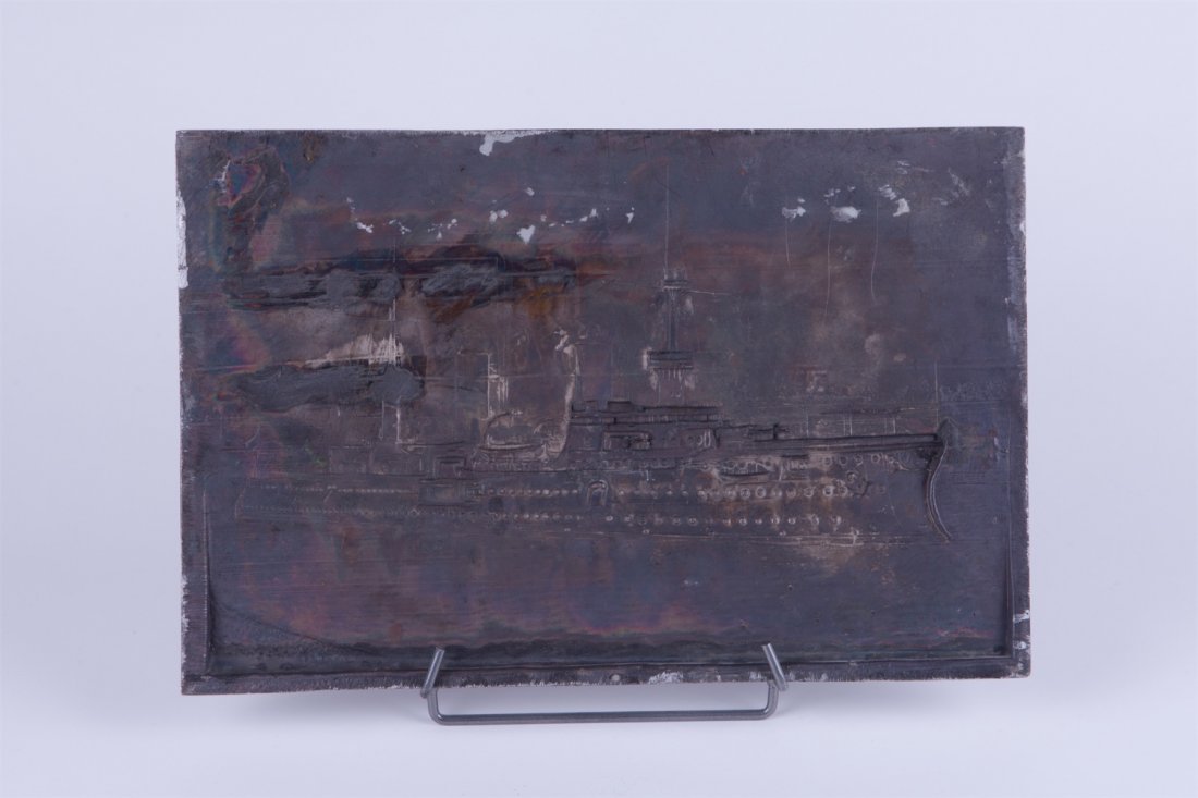 Plaque with view of the German ship. — image 2