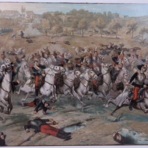 Painting with the battle on horses. — image 1