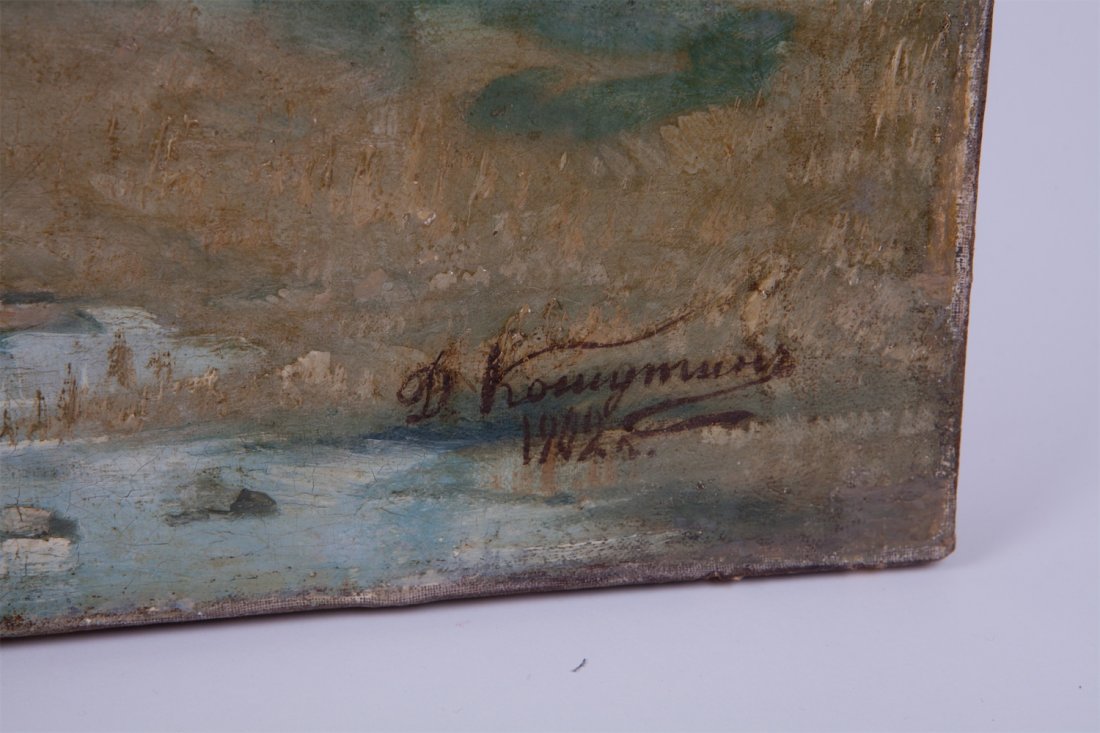 Painting with the battle on horses. — image 3