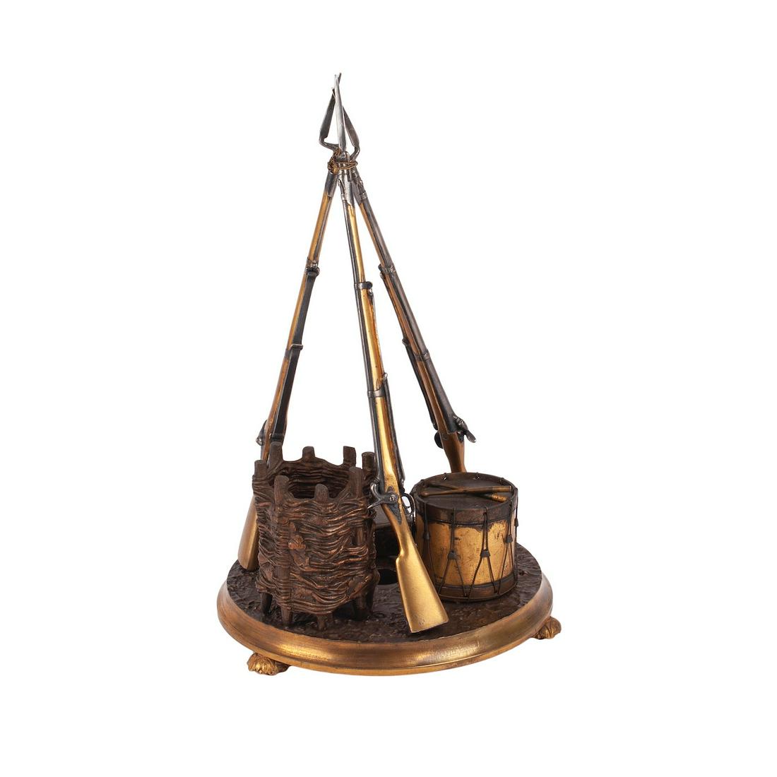 A Russian commemorative bronze-gilt composition — image 1