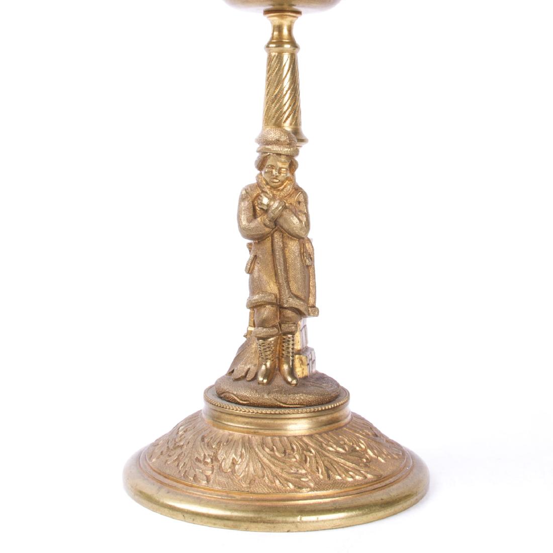 Pair of Russian bronze candlesticks — image 2
