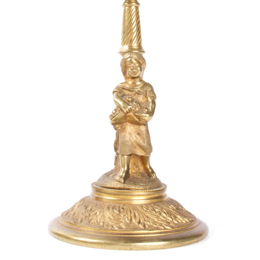 Pair of Russian bronze candlesticks — image 3