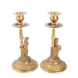 Pair of Russian bronze candlesticks — image 4