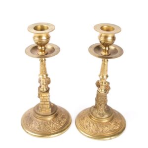 Pair of Russian bronze candlesticks — image 5