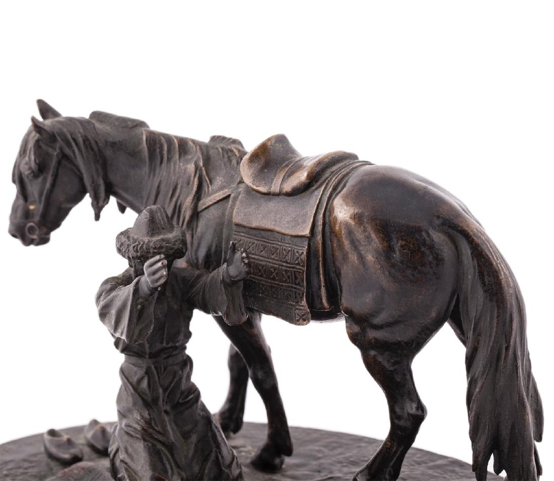 Russian bronze sculpture "Praying moslem" — image 3
