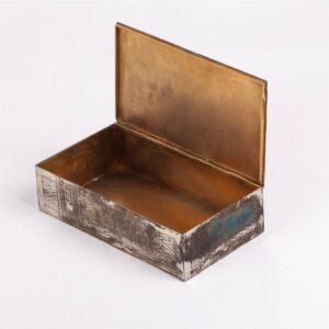 Russian silver plated and gilded brass cigar box — image 2