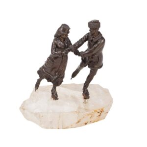 Very rare Russian "Ice Skating" bronze sculpture — image 1