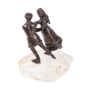 Very rare Russian "Ice Skating" bronze sculpture — image 2