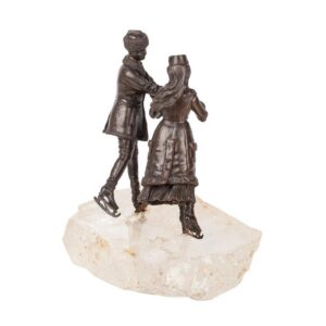 Very rare Russian "Ice Skating" bronze sculpture — image 3