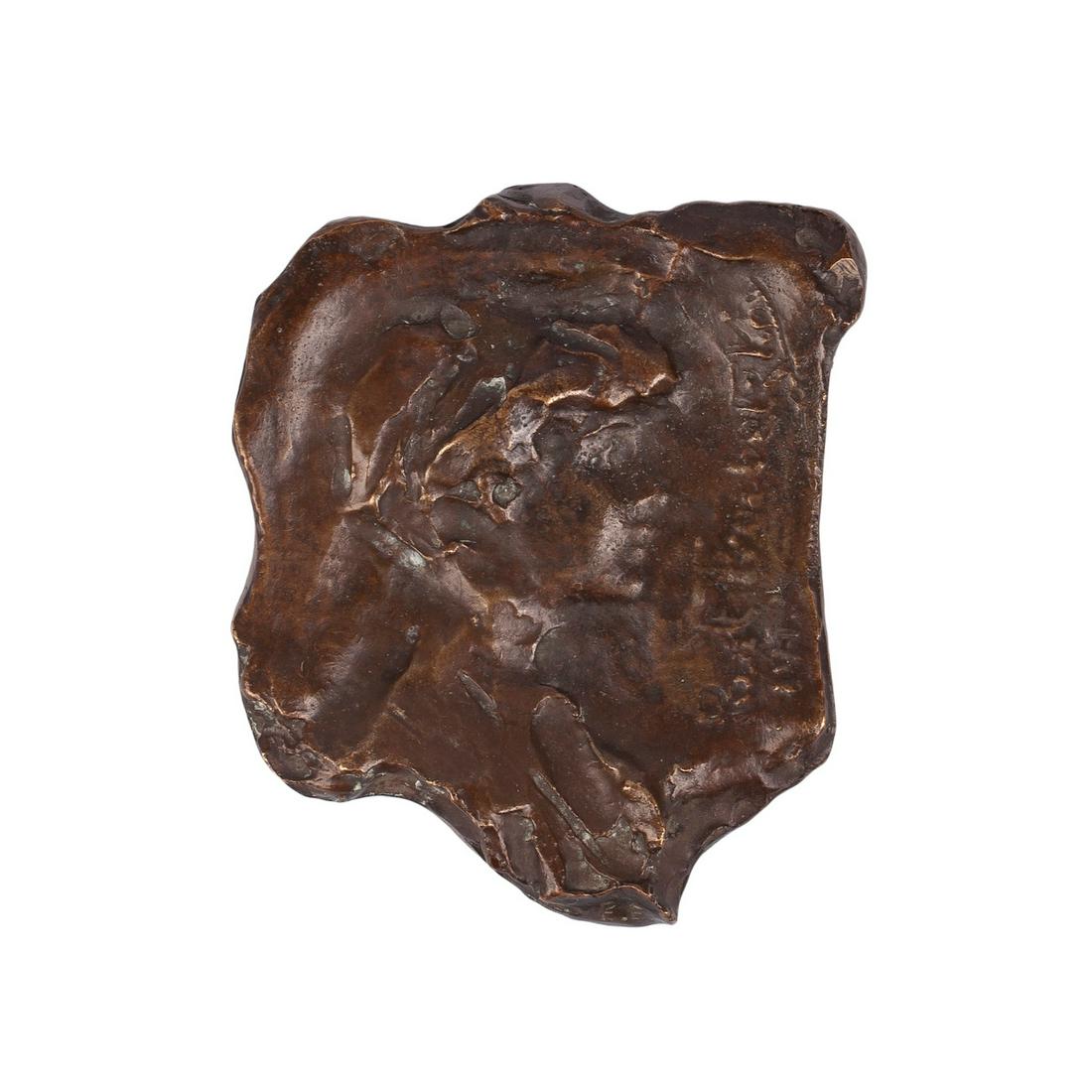 An unusual Russian bronze plaque. P. Troubetzkoy — image 1