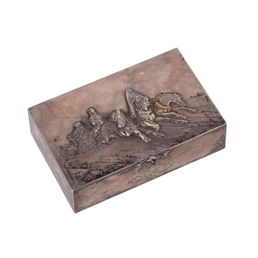 A Russian cigar box "Winter Troyka" — image 1