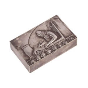 Russian silver-gilt and gem-set cigar box — image 1