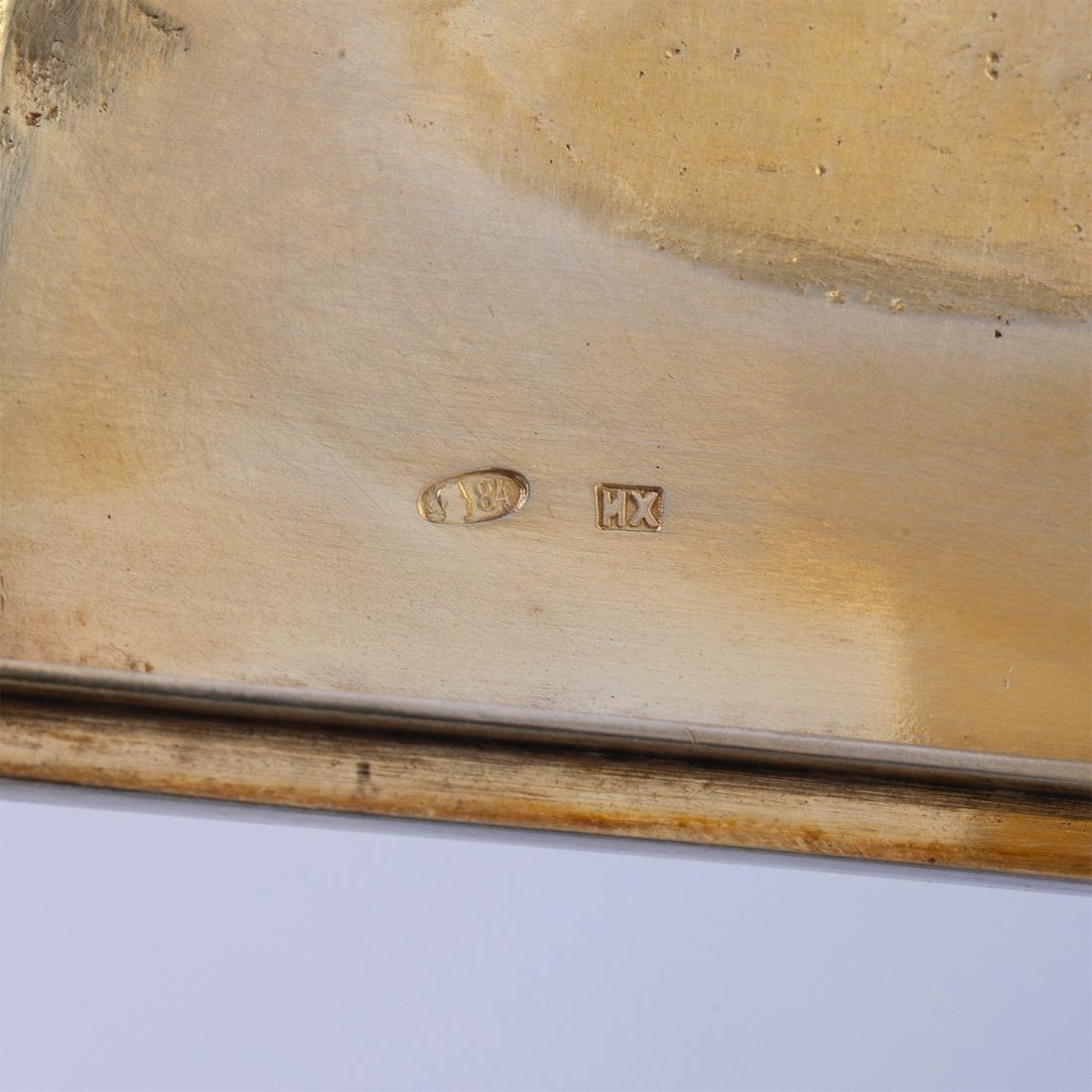 Russian silver-gilt and gem-set cigar box — image 6