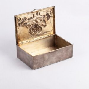 A Faberge silver-gilt and gem set cigar box — image 2