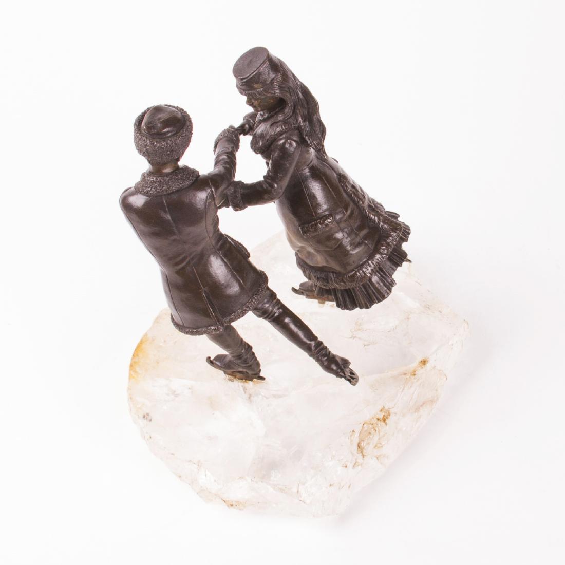 Very rare Russian Ã¢â‚¬Å“Ice SkatingÃ¢â‚¬ bronze sculpture — image 3